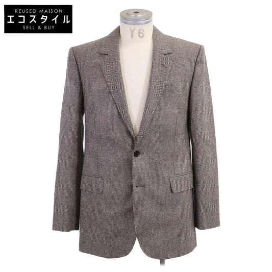 CELINE セリーヌ 【新品同様/国内正規/23年製】2V53G497R マイクロハウンドトゥース エルボーパッチ テーラードジャケット ジャケット