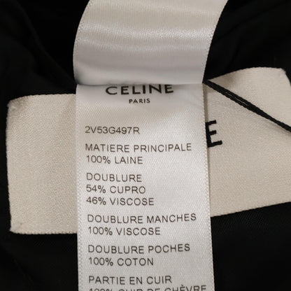 CELINE セリーヌ 【新品同様/国内正規/23年製】2V53G497R マイクロハウンドトゥース エルボーパッチ テーラードジャケット ジャケット