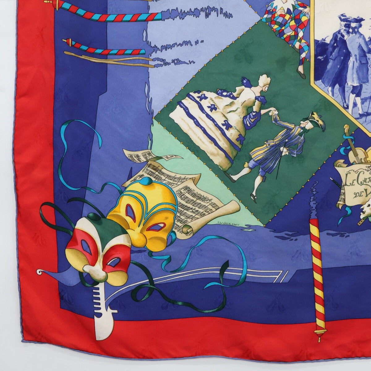 HERMES エルメス LE CARNAVAL DE VENISE ベニスのカーニバル カレ90 シルク スカーフ