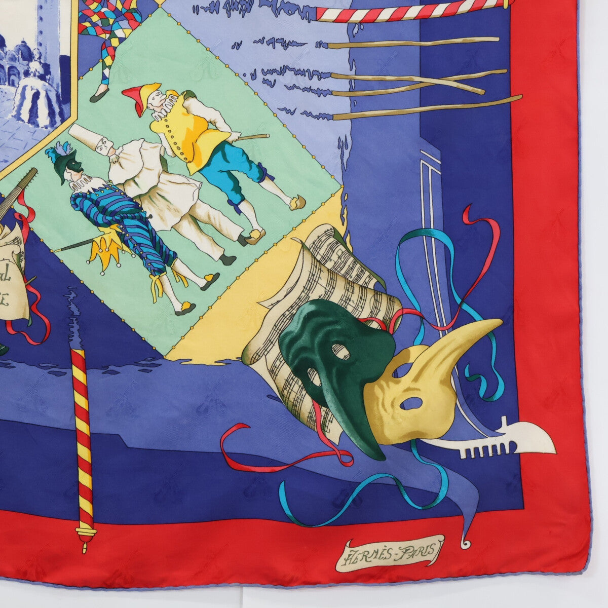 HERMES エルメス LE CARNAVAL DE VENISE ベニスのカーニバル カレ90 シルク スカーフ