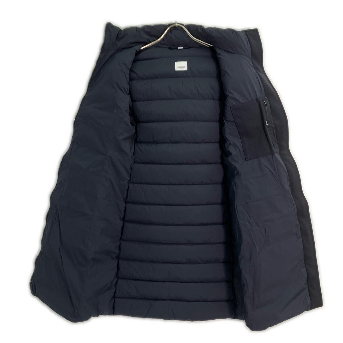 BURBERRY LONDON 博柏利 8067299 海军蓝 尼龙连帽羽绒大衣 S码