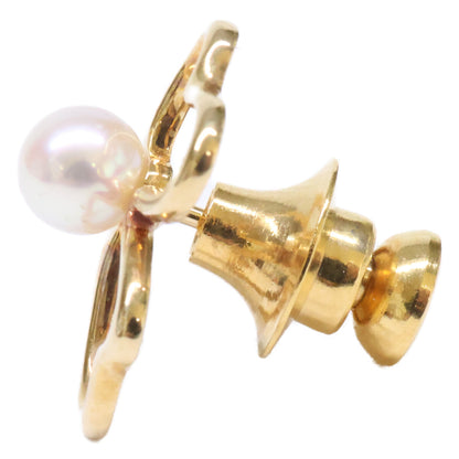 MIKIMOTO ミキモト K18 パール クローバーモチーフ ラペルピン ブローチ