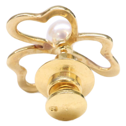MIKIMOTO ミキモト K18 パール クローバーモチーフ ラペルピン ブローチ