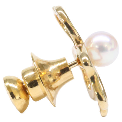 MIKIMOTO ミキモト K18 パール クローバーモチーフ ラペルピン ブローチ