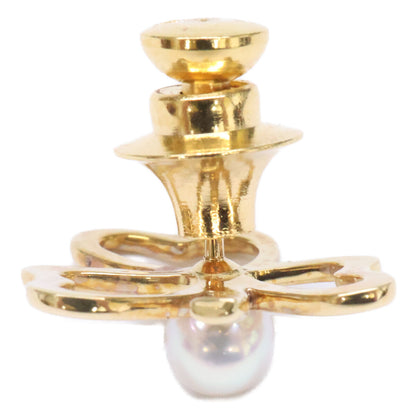 MIKIMOTO ミキモト K18 パール クローバーモチーフ ラペルピン ブローチ