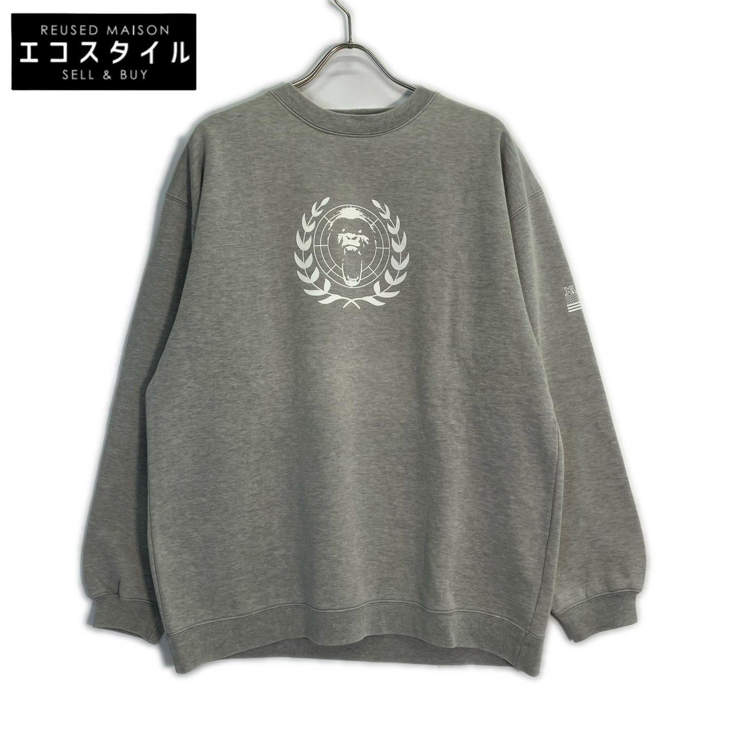 XLARGE エクストララージ 90s 旧タグ グレー ゴリラロゴ スウェット トップス