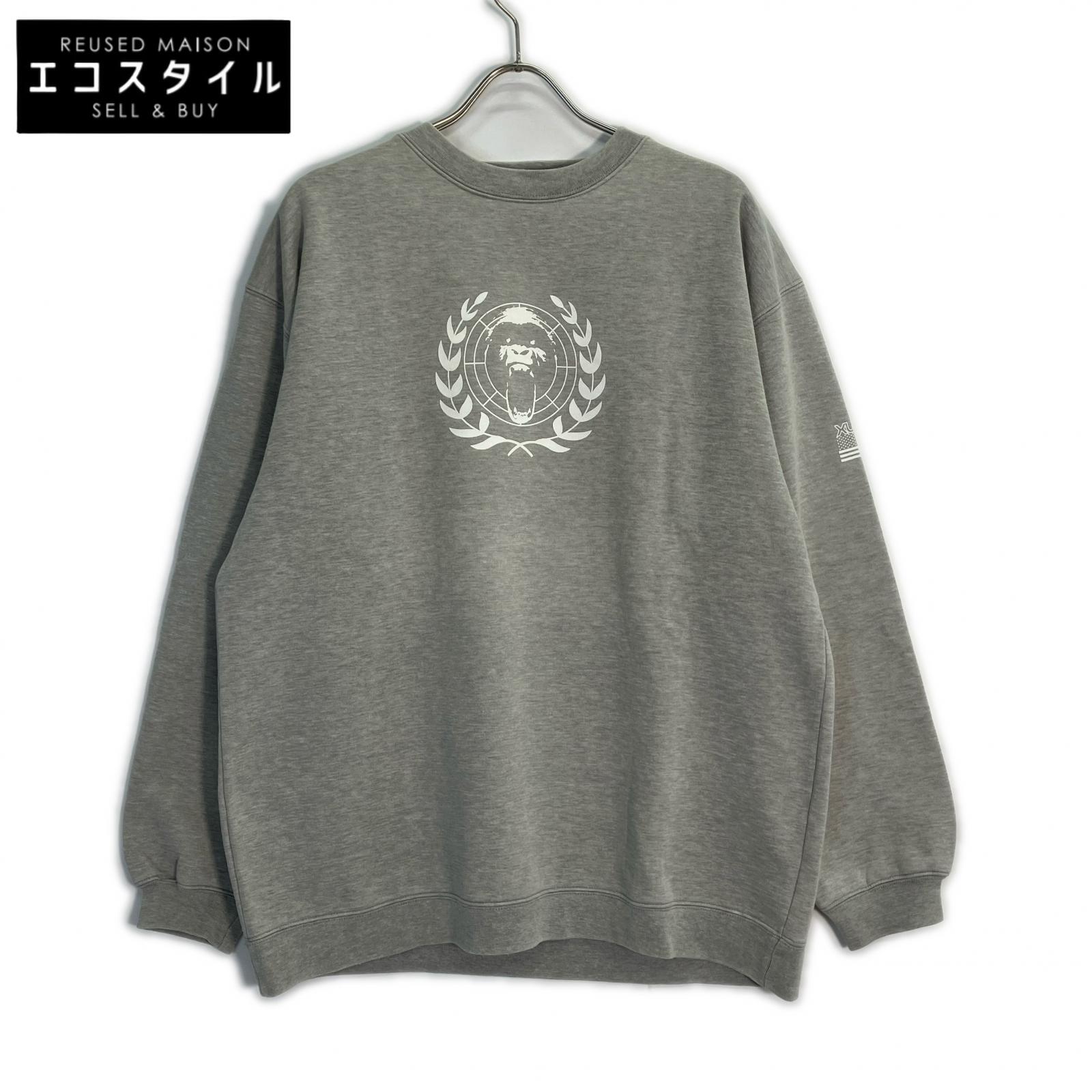 XLARGE エクストララージ 90s 旧タグ グレー ゴリラロゴ スウェット トップス