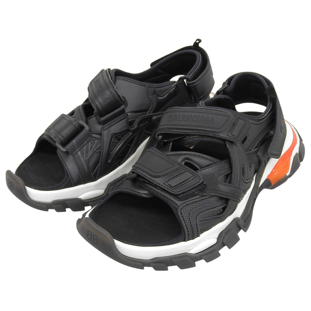 BALENCIAGA バレンシアガ ベルトクロス トラックサンダル シューズ メンズ ブラック 27.5cm 655954 シューズ