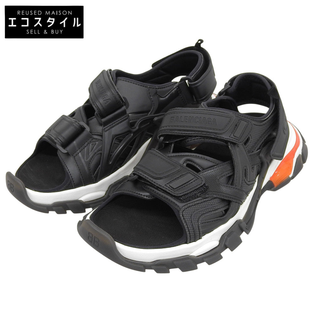 BALENCIAGA バレンシアガ ベルトクロス トラックサンダル シューズ メンズ ブラック 27.5cm 655954 シューズ