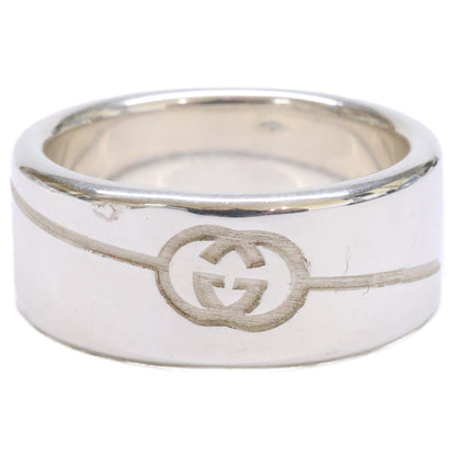 GUCCI Ag925 Diagonal Interlocking G Ring