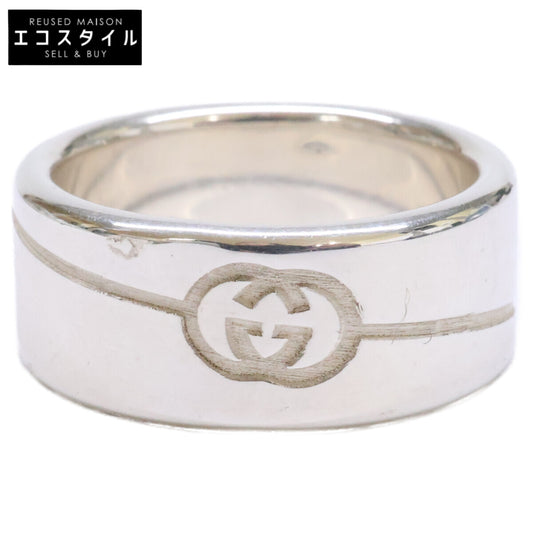 GUCCI Ag925 Diagonal Interlocking G Ring