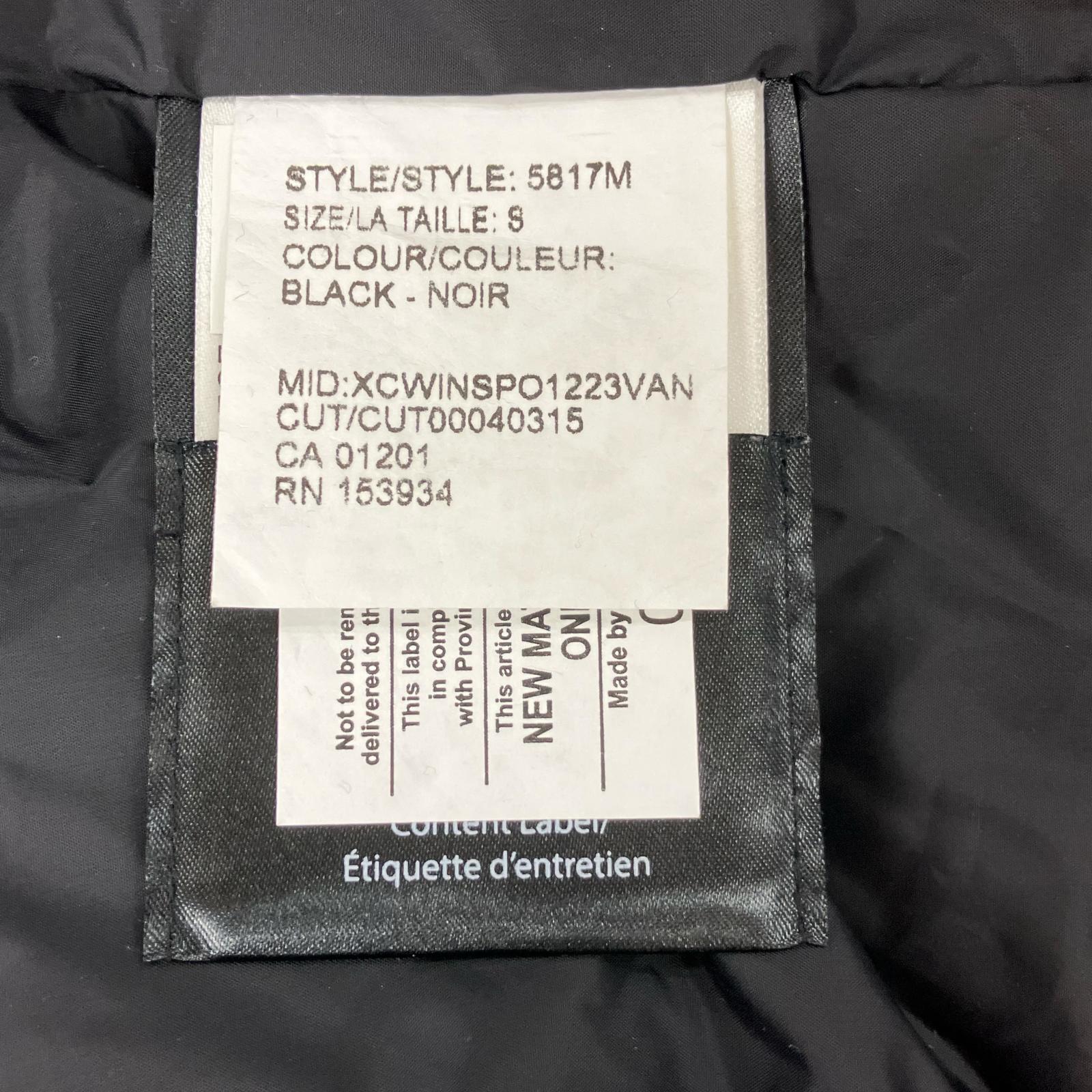 CANADA GOOSE カナダグース 5817M ﾌﾞﾗｯｸ ｶﾞﾘﾊﾞﾙﾃﾞｨ GARIBALDI PARKA ジャケット S
