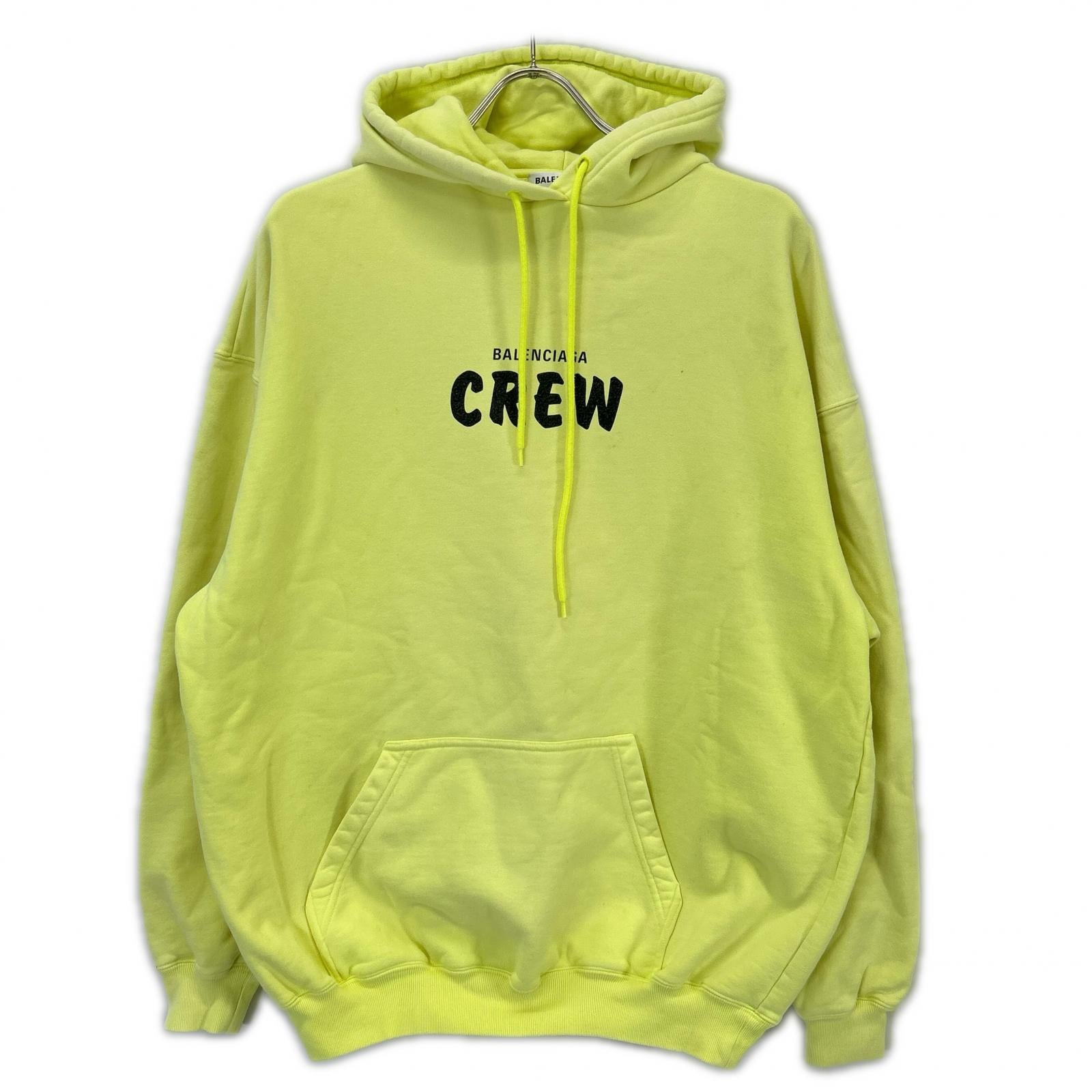 BALENCIAGA バレンシアガ 578135 イエロー CREW プルオーバーパーカー トップス