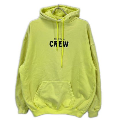 BALENCIAGA バレンシアガ 578135 イエロー CREW プルオーバーパーカー トップス