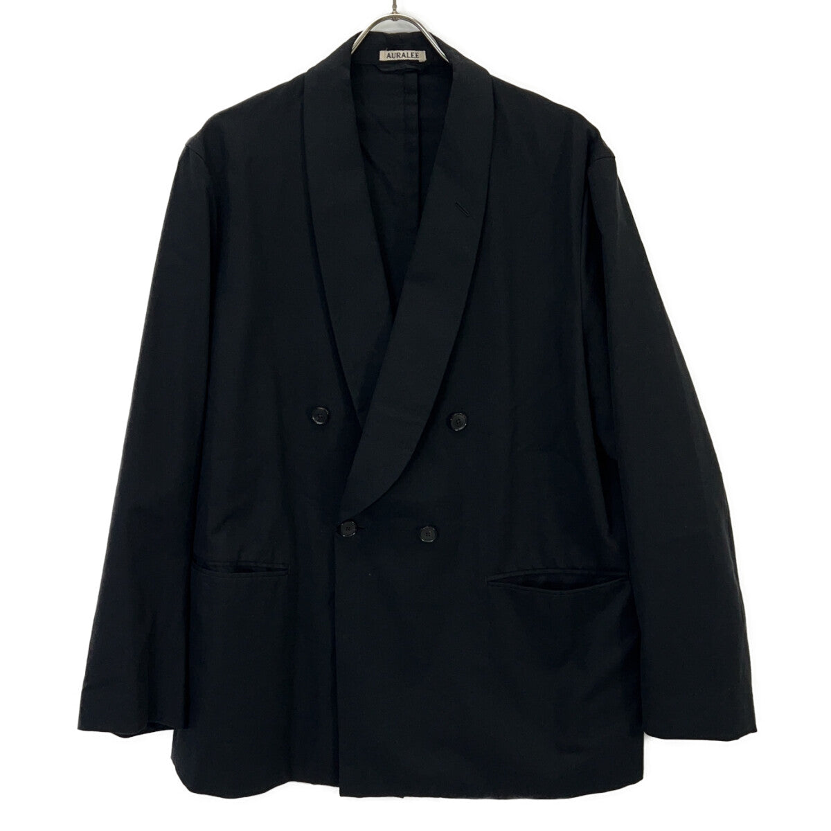 AURALEE オーラリー A21AJ01CW SUPER FINE WOOL COTTON TWILL ショールカラー ダブルジャケット ジャケット