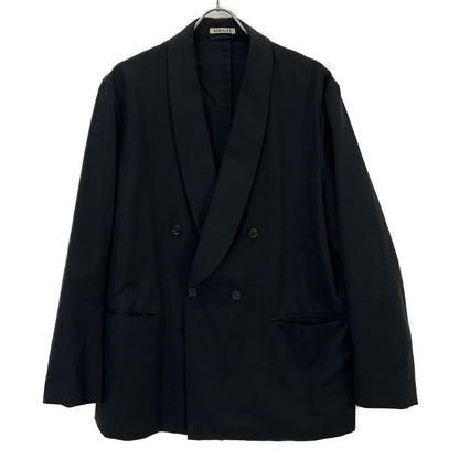 AURALEE オーラリー A21AJ01CW SUPER FINE WOOL COTTON TWILL ショールカラー ダブルジャケット ジャケット