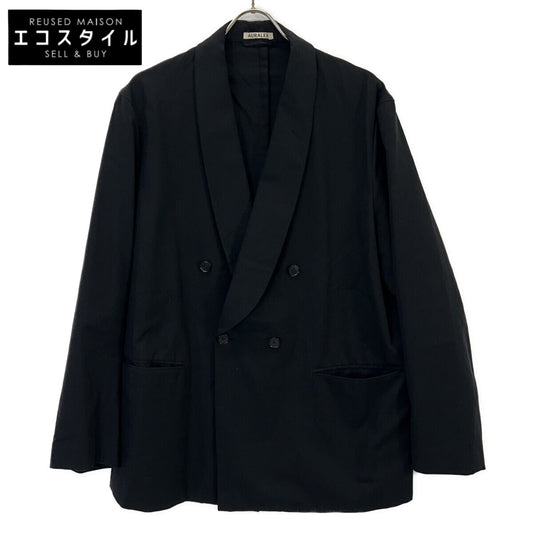 AURALEE オーラリー A21AJ01CW SUPER FINE WOOL COTTON TWILL ショールカラー ダブルジャケット ジャケット