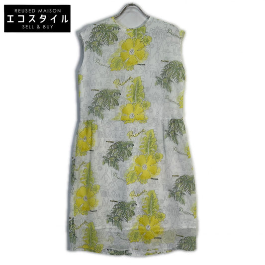 PICONE P351503 24SS Hibiscus Seersucker Sleeveless Dress