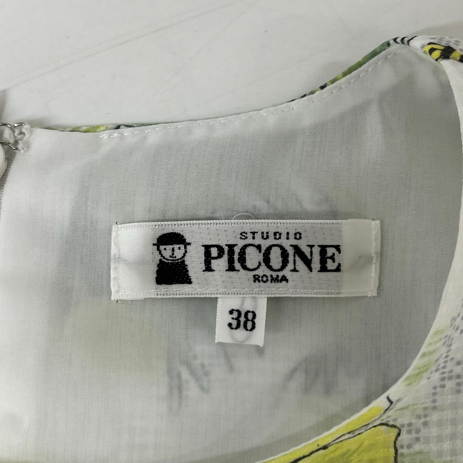 PICONE ピッコーネ P351503 24SS ハイビスカス柄サッカー地ノースリワンピース ワンピース