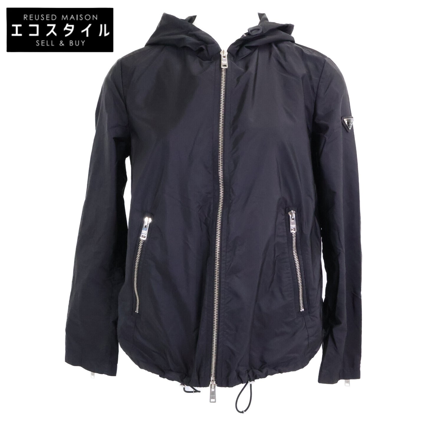 PRADA 【Domestic】29Z597 Triangle Logo Zip-Up Hoodie Jacket