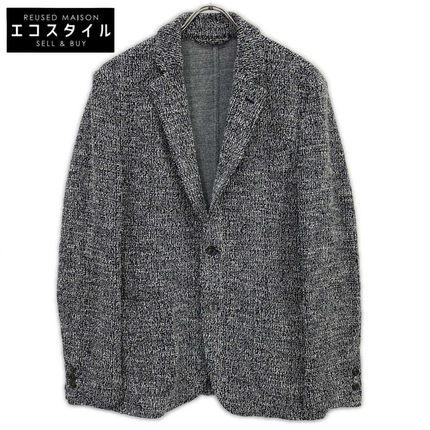 EPOCA UOMO エポカウォモ M1E25-799-28 ﾎﾜｲﾄ×ﾌﾞﾗｯｸ ｾｯﾄｱｯﾌﾟ ﾒﾗﾝｼﾞｼﾞｬｹｯﾄ ジャケット 48 メンズ
