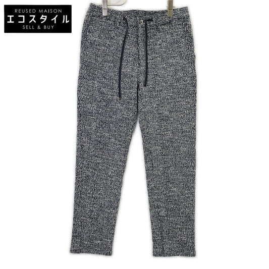 EPOCA UOMO M1R49-799-28 White x Black Set-up Melange Pants Bottoms 46 Men's