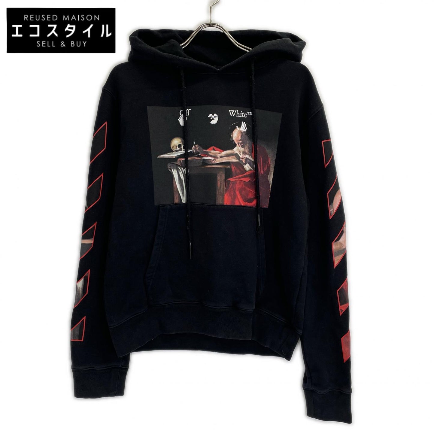 OFF-WHITE 潮牌 21SS OMBB034R21FLE004 黑色套头连帽衫 上衣