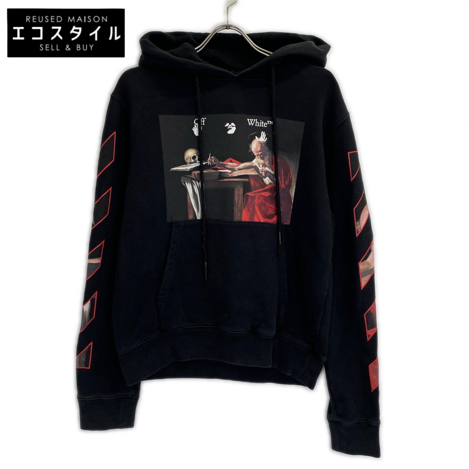 OFF-WHITE 潮牌 21SS OMBB034R21FLE004 黑色套头连帽衫 上衣