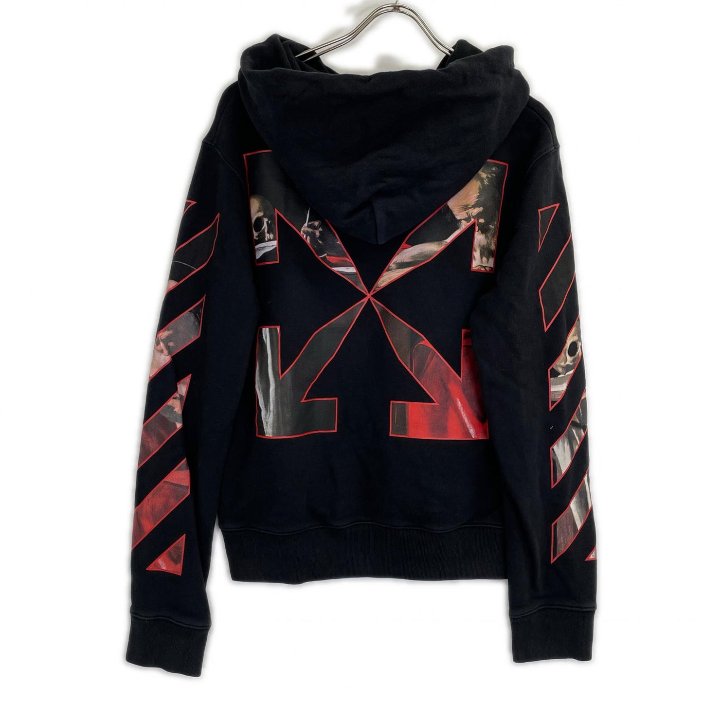 OFF-WHITE 潮牌 21SS OMBB034R21FLE004 黑色套头连帽衫 上衣