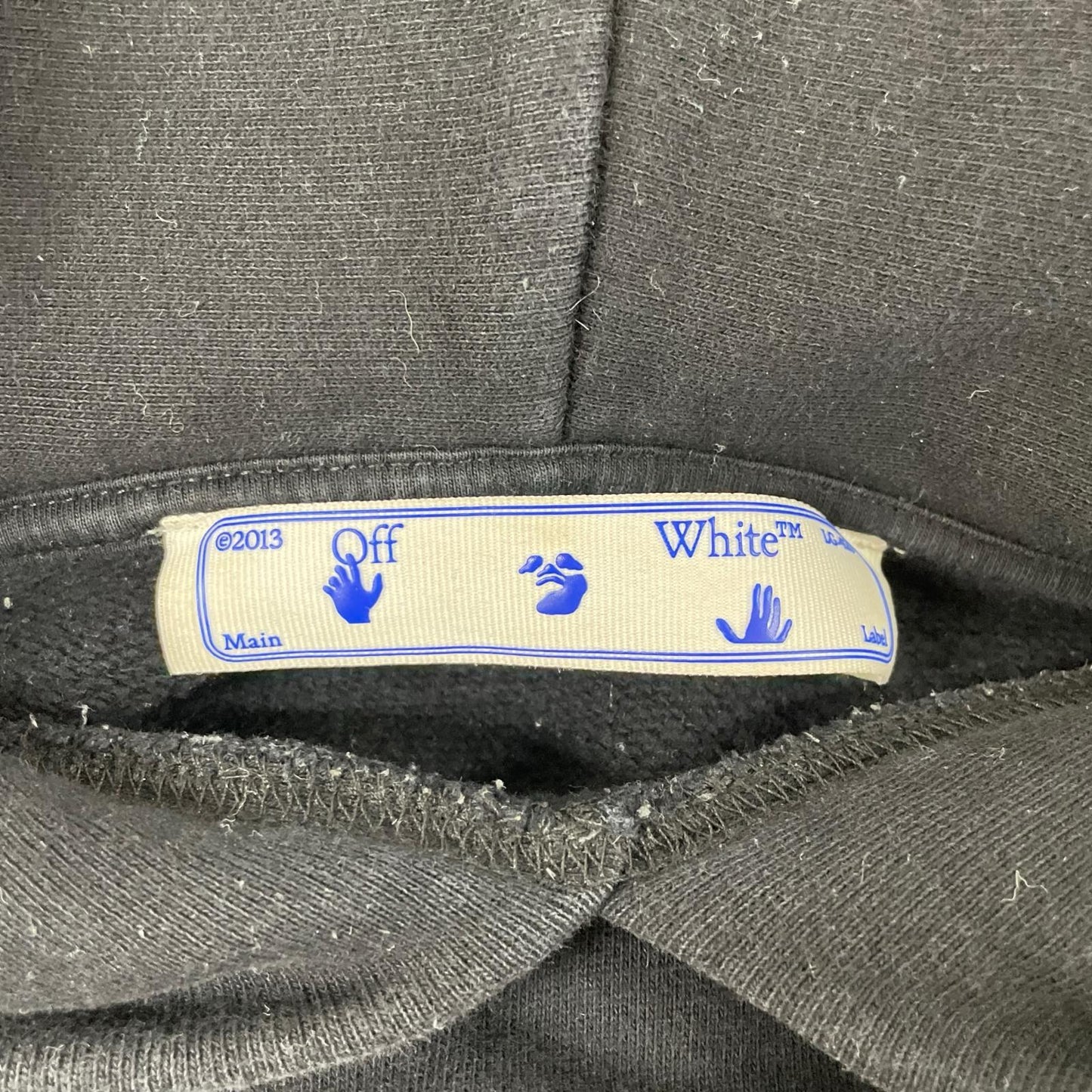 OFF-WHITE 潮牌 21SS OMBB034R21FLE004 黑色套头连帽衫 上衣
