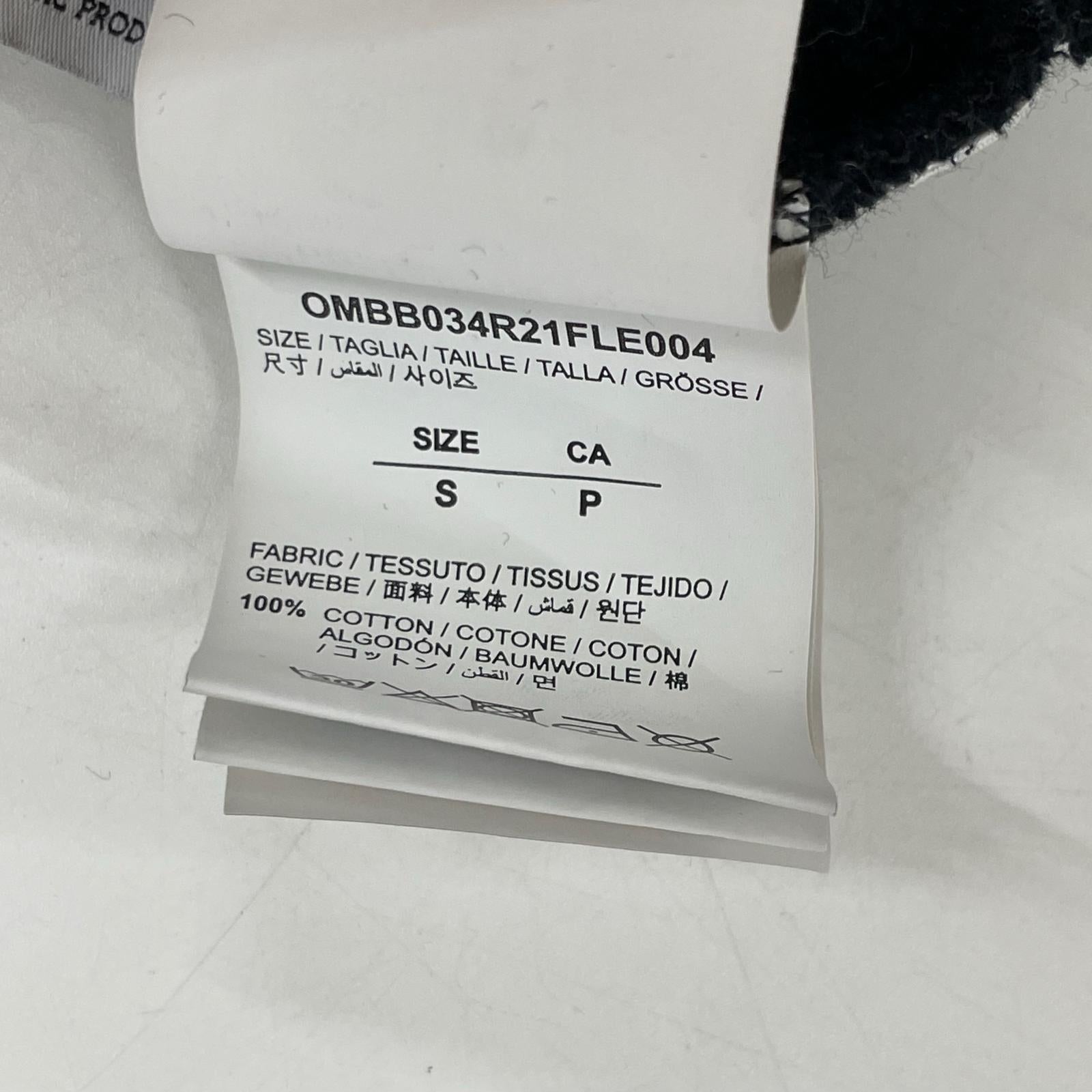 OFF-WHITE 潮牌 21SS OMBB034R21FLE004 黑色套头连帽衫 上衣