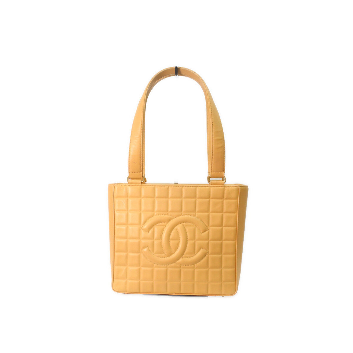 CHANEL 香奈儿 8号 A17809 米色 羊皮 金色五金 巧克力格 托特包 手提包 女士