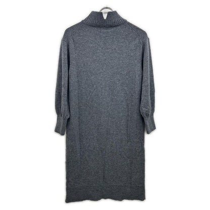 OPWSNW0553 ｸﾞﾚｰ ｳｰﾙｶｼﾐﾔﾌﾞﾚﾝﾄﾞ ﾊｲﾈｯｸ ﾜﾝﾋﾟｰｽ ワンピース 32 レディース