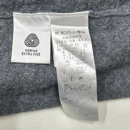 OPWSNW0553 ｸﾞﾚｰ ｳｰﾙｶｼﾐﾔﾌﾞﾚﾝﾄﾞ ﾊｲﾈｯｸ ﾜﾝﾋﾟｰｽ ワンピース 32 レディース