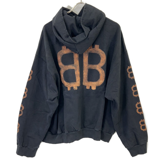 BALENCIAGA バレンシアガ 2022年 742603 TOVN7 BBプリントプルオーバーパーカー トップス
