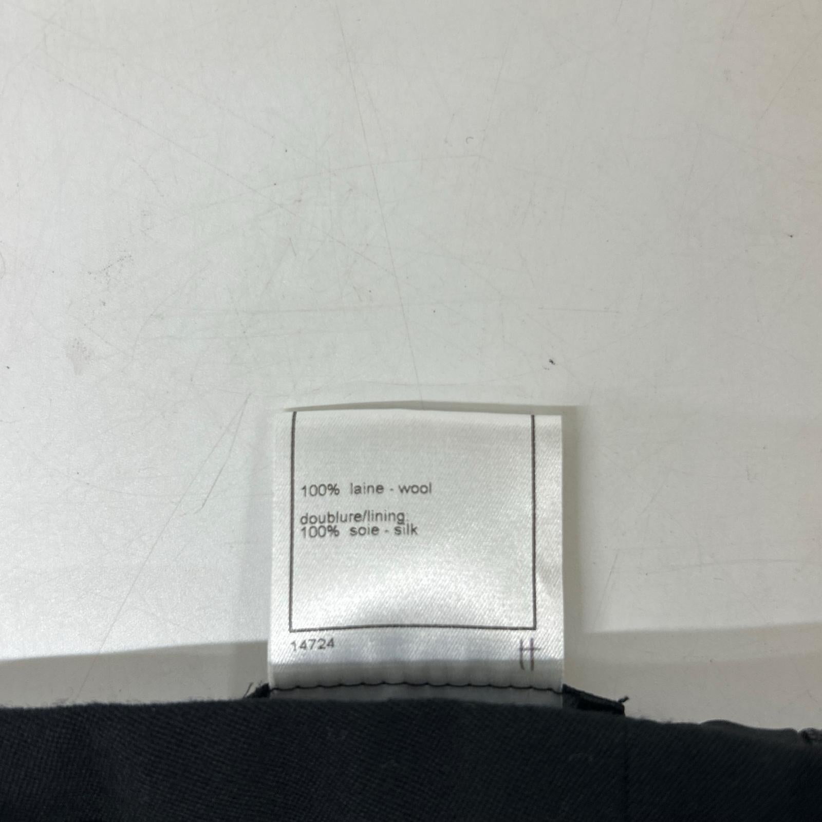 CHANEL シャネル 02AW P19746 ブラック ウール ココマークファスナー ミディスカート スカート