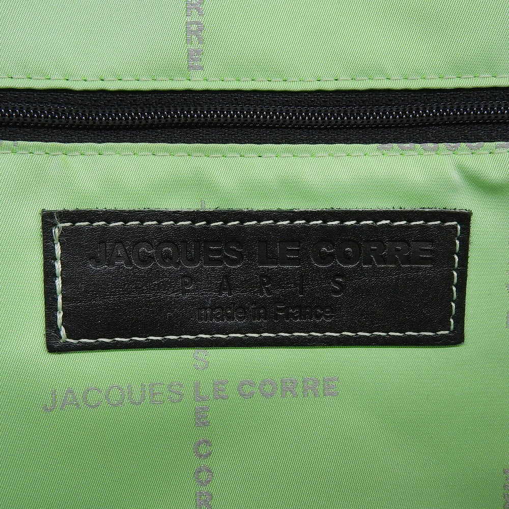 JacquesleCorre Jacques le Corre Stripe Rispond Canvas Leather Handbag Women's Green x White Handbag