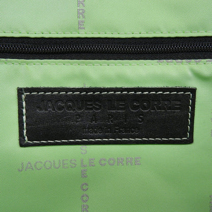 JacquesleCorre Jacques le Corre Stripe Rispond Canvas Leather Handbag Women's Green x White Handbag