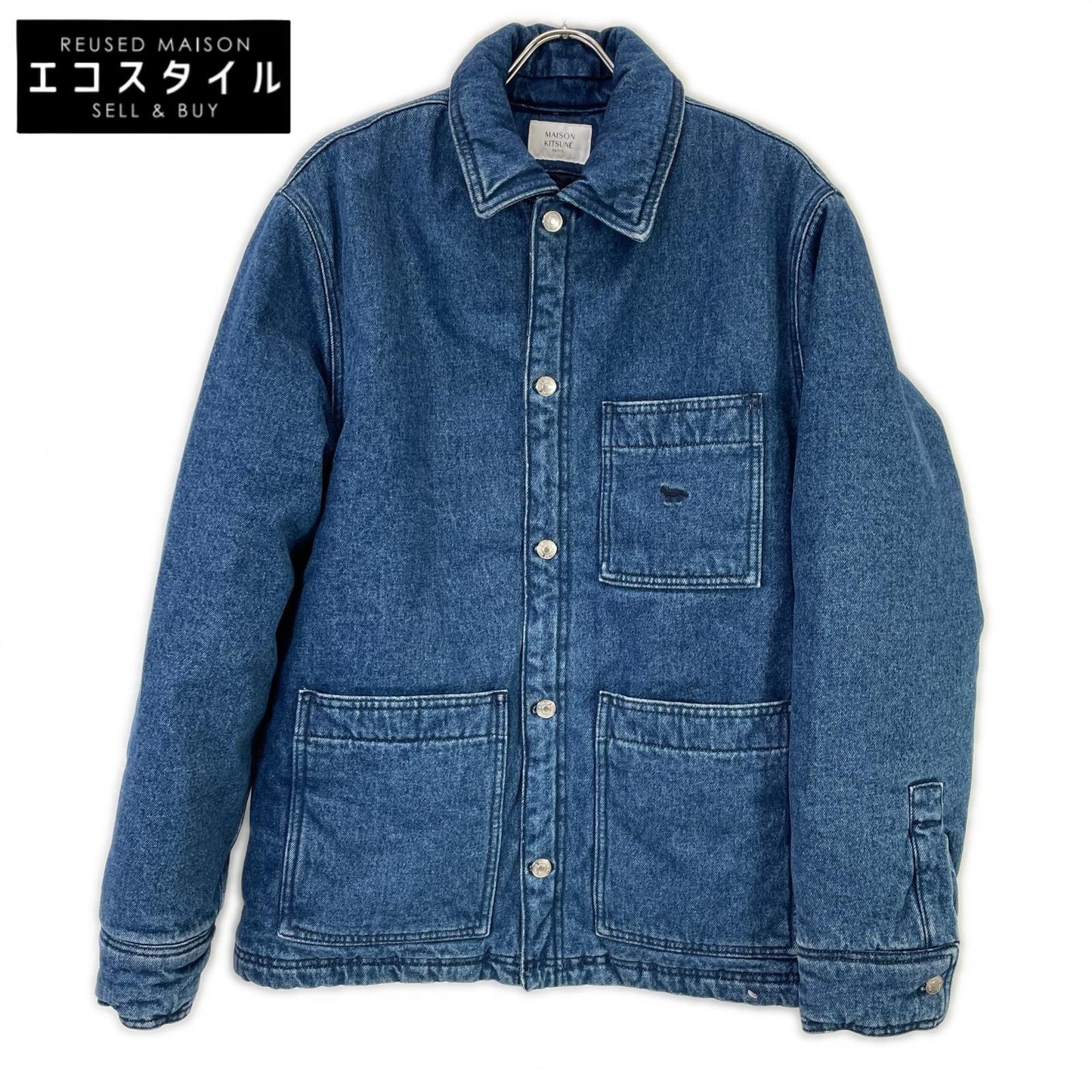 MAISON KITSUNE メゾンキツネ NM02119WW5023 インディゴ PADDED WORKWEAR JACKET パテッドデニムワークジャケット ジャケット