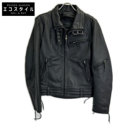 Liugoo Leathers リューグーレザーズ CWP-02 ﾌﾞﾗｯｸﾚｰﾍﾞﾙ 牛革 ﾚｻﾞｰｼﾞｬｹｯﾄ ジャケット S メンズ