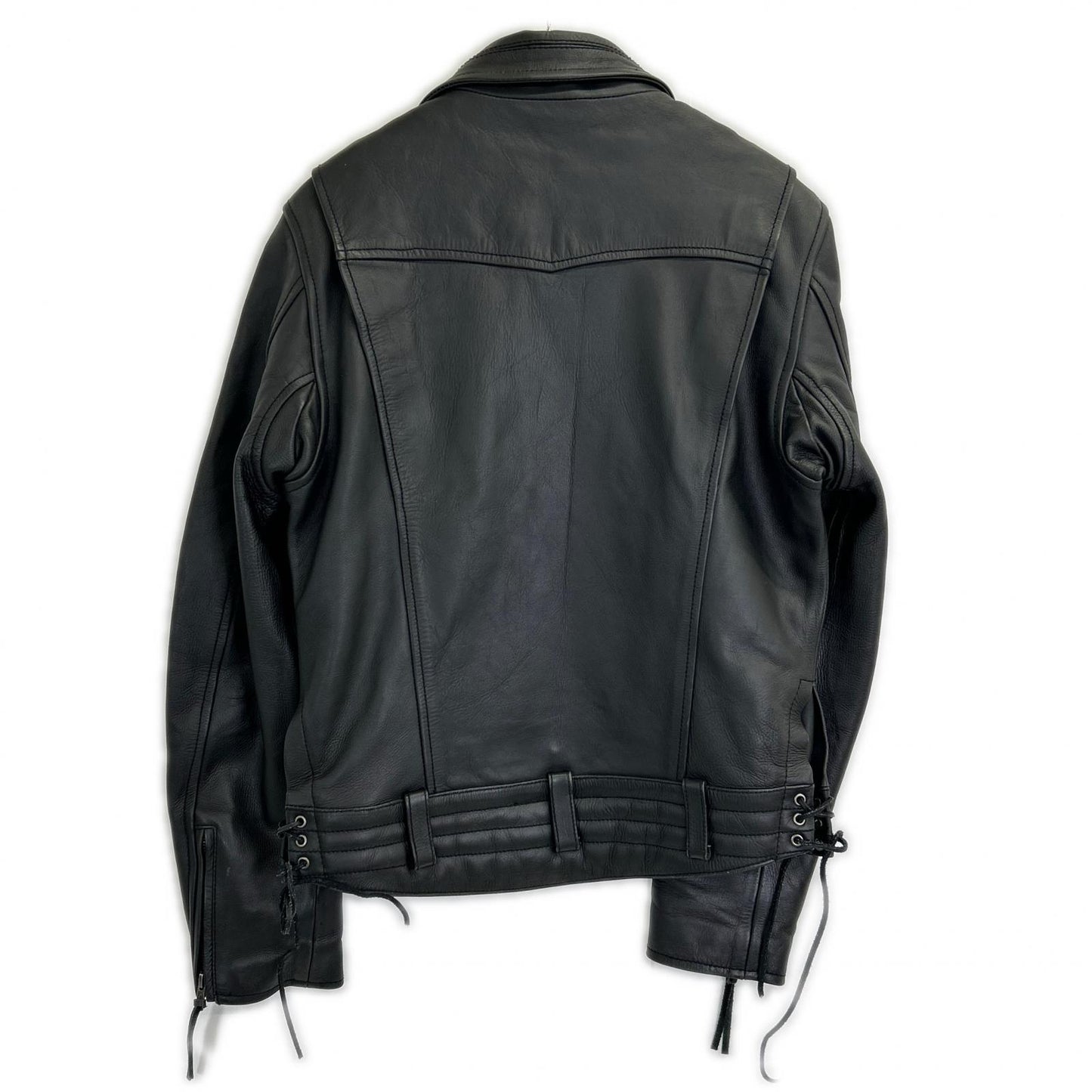 Liugoo Leathers リューグーレザーズ CWP-02 ﾌﾞﾗｯｸﾚｰﾍﾞﾙ 牛革 ﾚｻﾞｰｼﾞｬｹｯﾄ ジャケット S メンズ