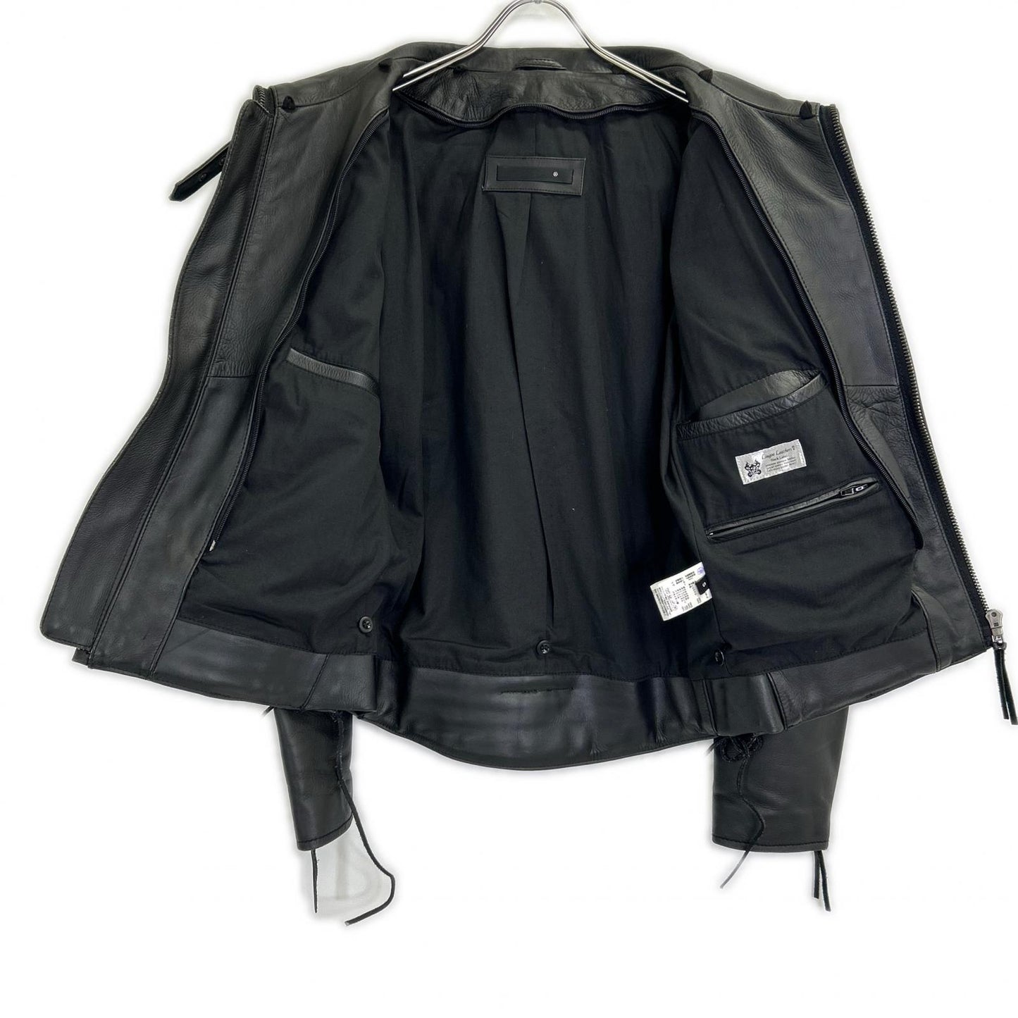 Liugoo Leathers リューグーレザーズ CWP-02 ﾌﾞﾗｯｸﾚｰﾍﾞﾙ 牛革 ﾚｻﾞｰｼﾞｬｹｯﾄ ジャケット S メンズ