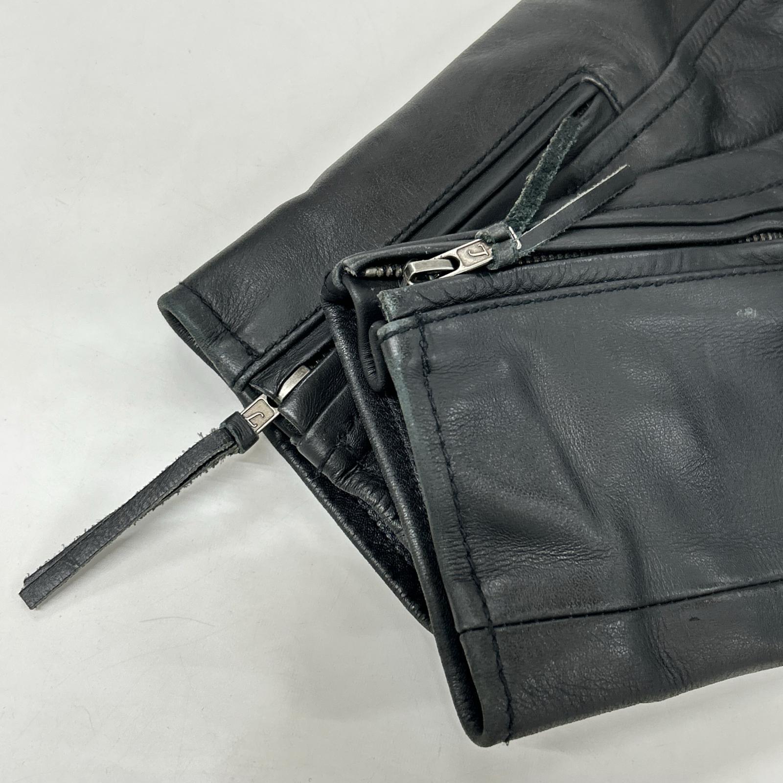Liugoo Leathers リューグーレザーズ CWP-02 ﾌﾞﾗｯｸﾚｰﾍﾞﾙ 牛革 ﾚｻﾞｰｼﾞｬｹｯﾄ ジャケット S メンズ