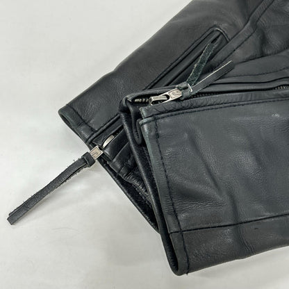 Liugoo Leathers リューグーレザーズ CWP-02 ﾌﾞﾗｯｸﾚｰﾍﾞﾙ 牛革 ﾚｻﾞｰｼﾞｬｹｯﾄ ジャケット S メンズ