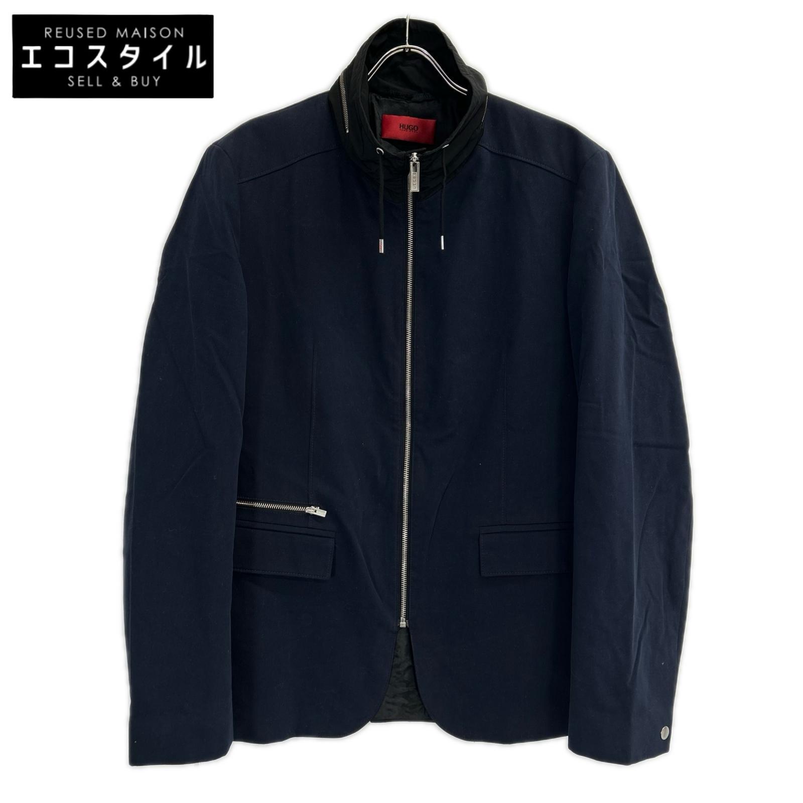 HUGOBOSS ヒューゴボス 10137597 ネイビー ジップアップコート ジャケット