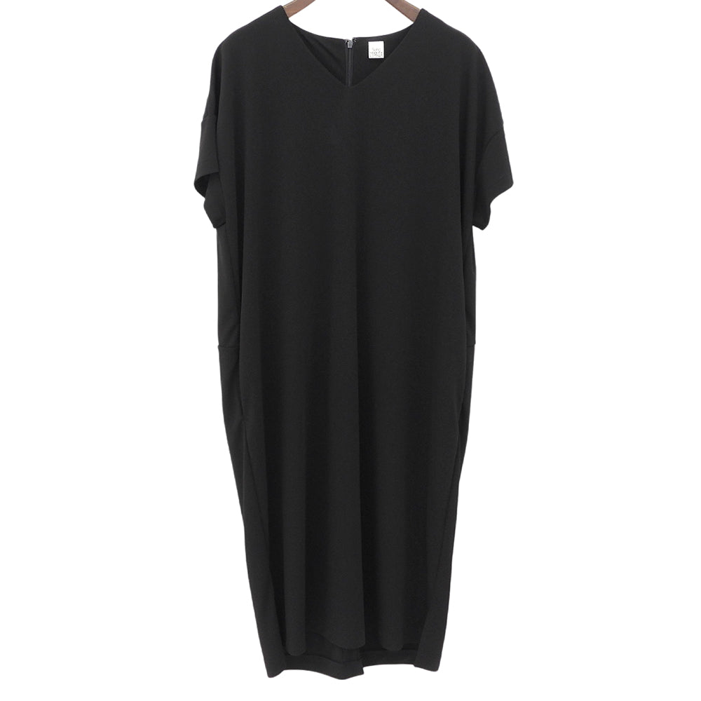 Excellent condition short-sleeved dress, women's, black, 1 (M162T0005), dress, 1, women's