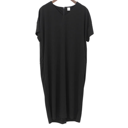 Excellent condition short-sleeved dress, women's, black, 1 (M162T0005), dress, 1, women's