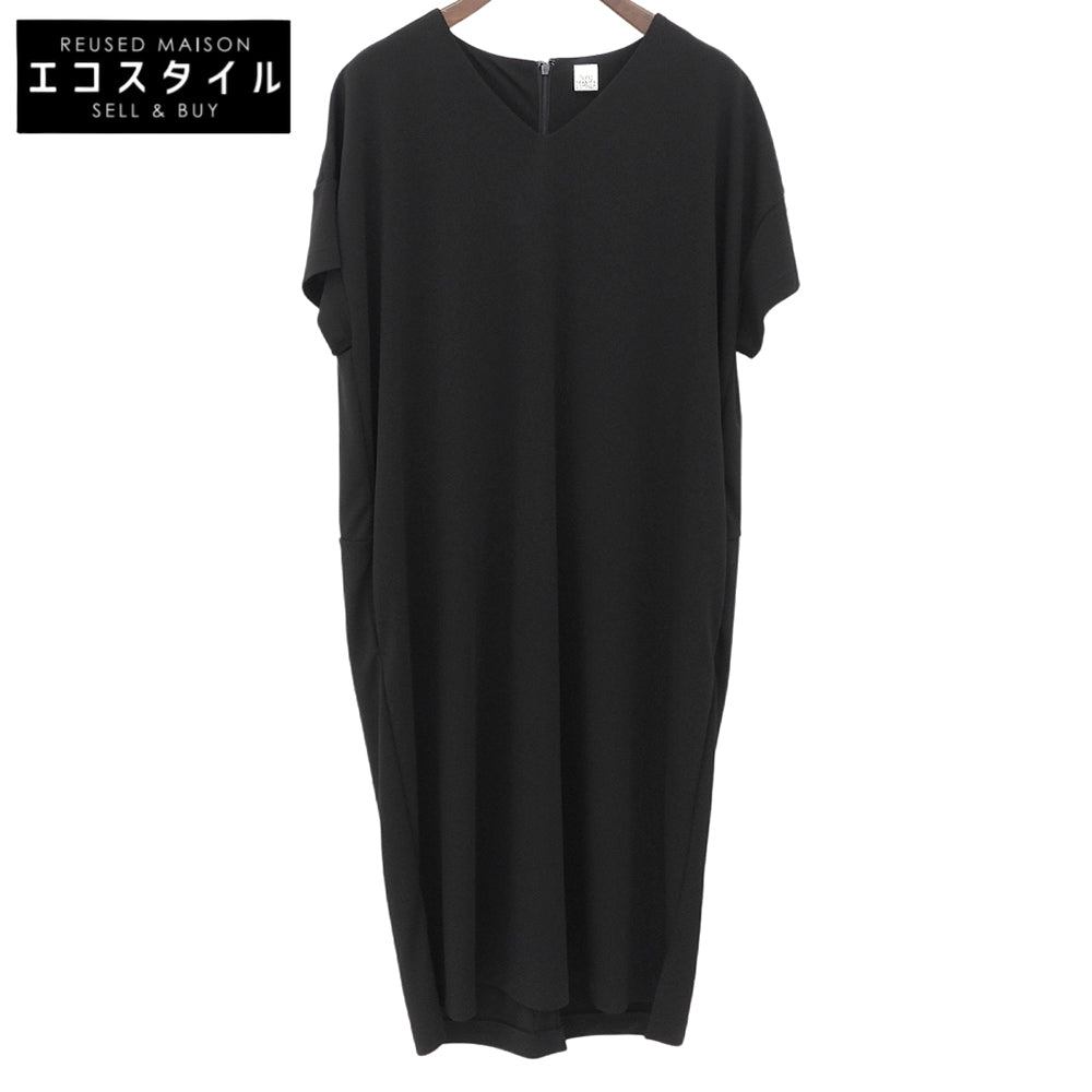 Excellent condition short-sleeved dress, women's, black, 1 (M162T0005), dress, 1, women's