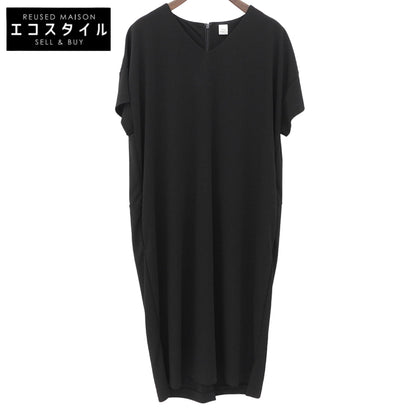 Excellent condition short-sleeved dress, women's, black, 1 (M162T0005), dress, 1, women's