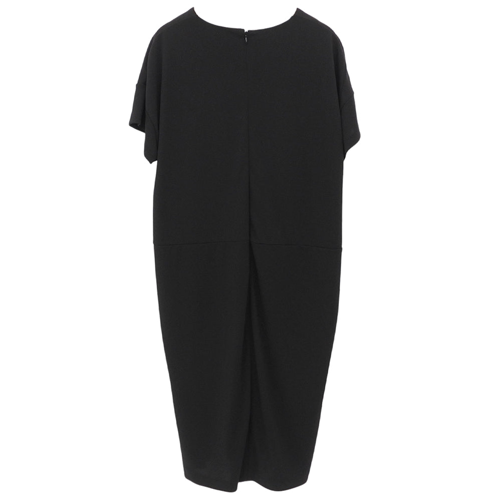 Excellent condition short-sleeved dress, women's, black, 1 (M162T0005), dress, 1, women's